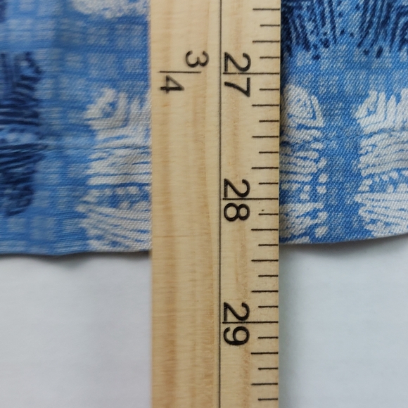 Nat Nast Shirt Mens Size XL Blue Geometric Hawaiian Silk Cotton Luxury Original - Picture 3 of 9